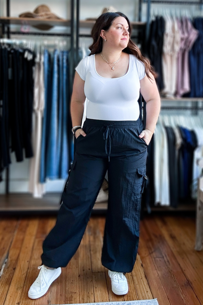 The Ellie Cargo Pant in Black