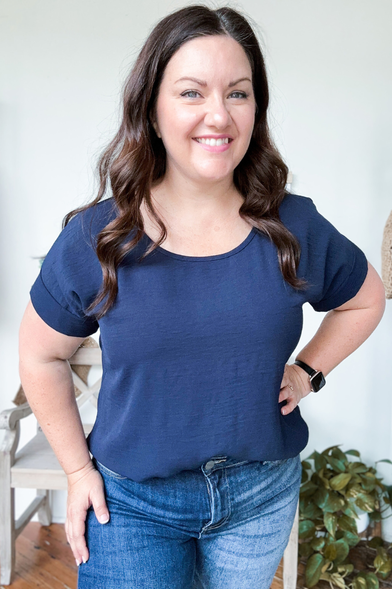 Lydia Top in Navy