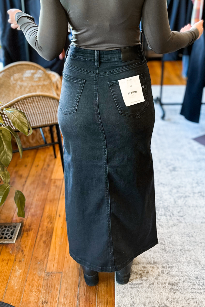 Lena Midi Skirt in Black
