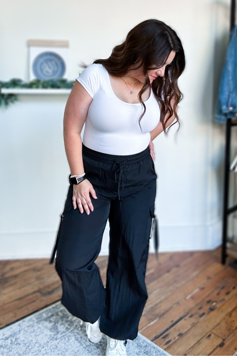 The Ellie Cargo Pant in Black