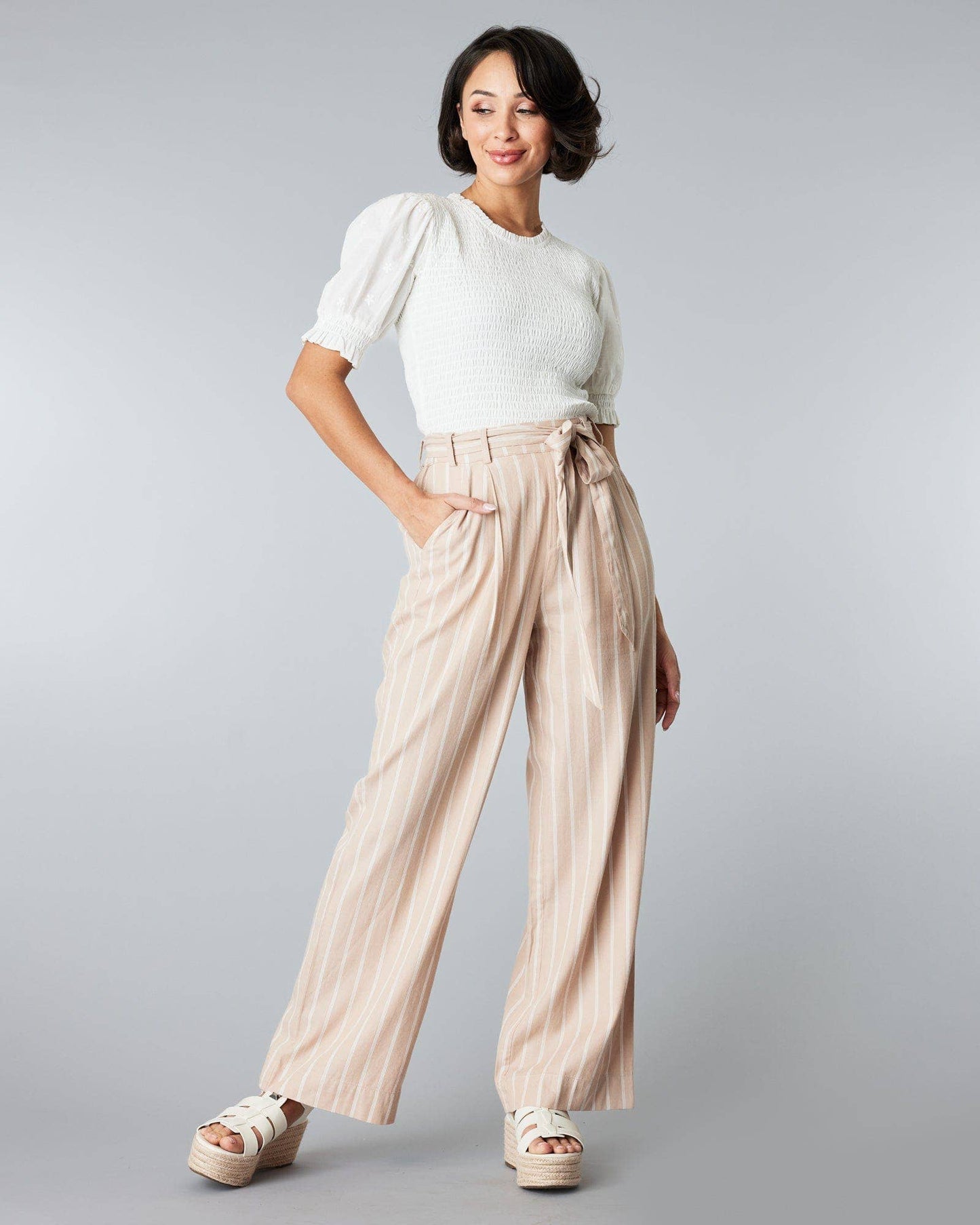 Lexi Trouser in Warm Taupe