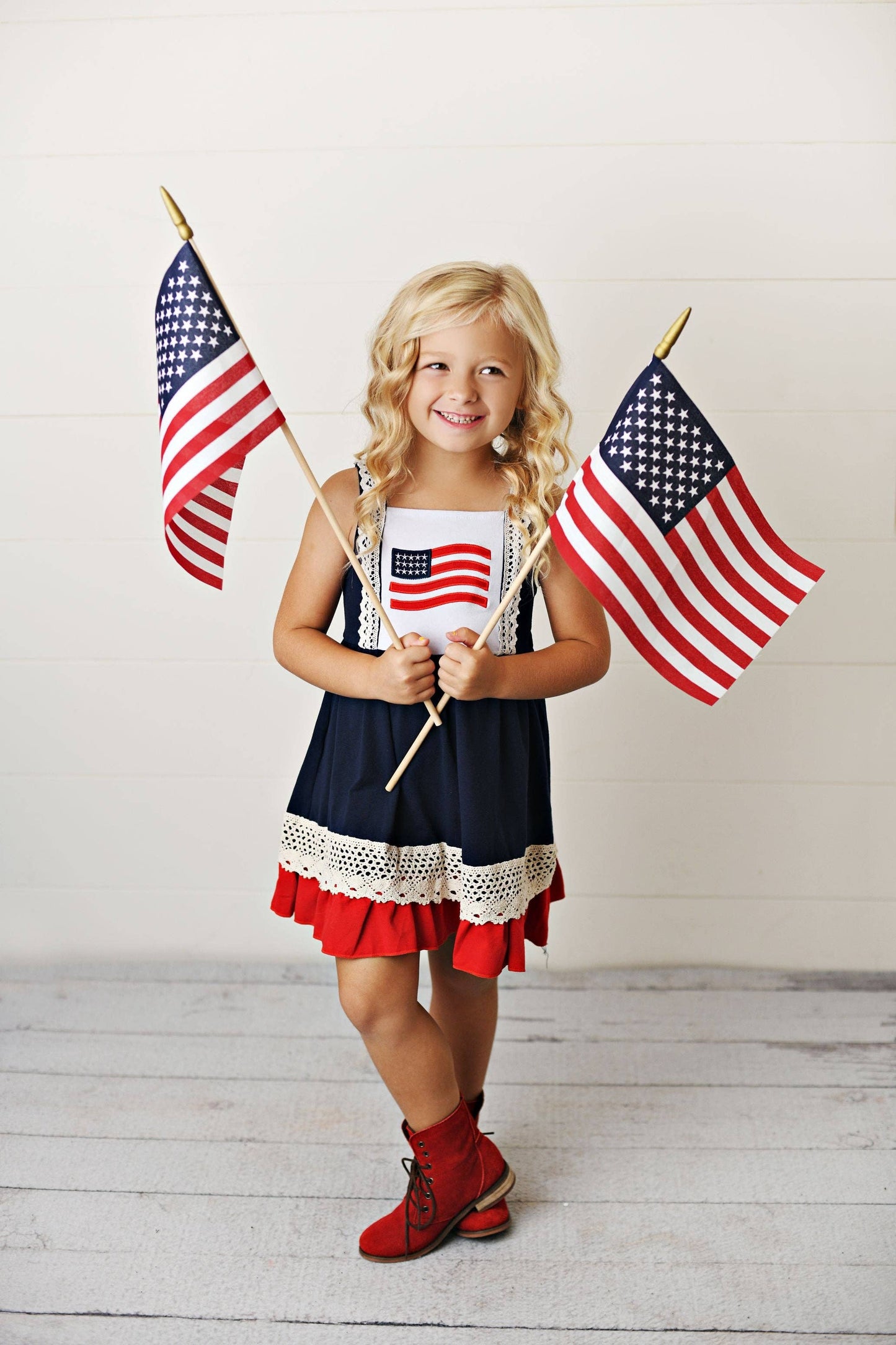 Girls American Flag Dress