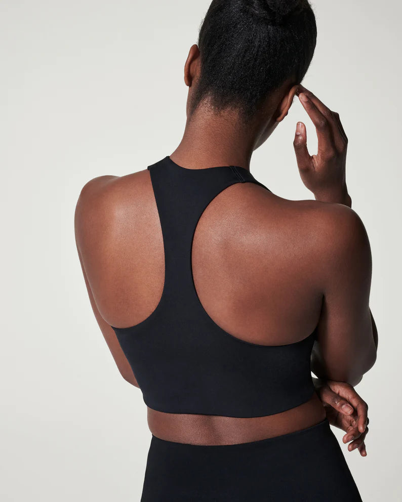 Spanx - Longline Medium Impact Sports Bra in Very Black