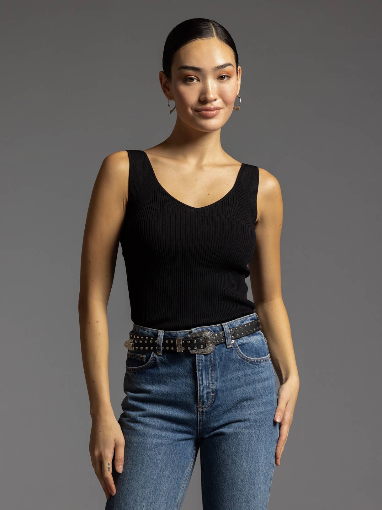 Tia Tank in Black