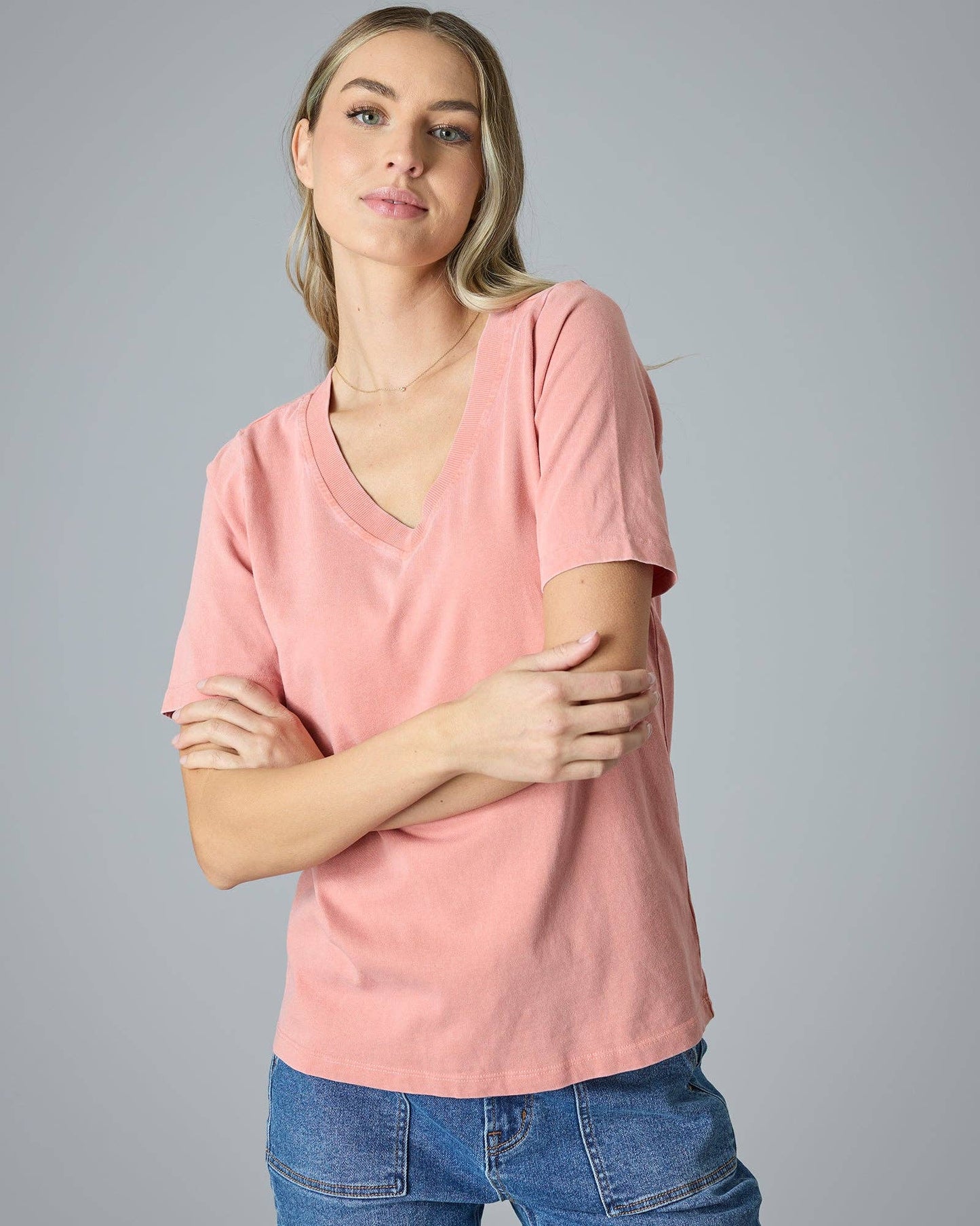 Your Favorite V-Neck Tee in Terra Cotta