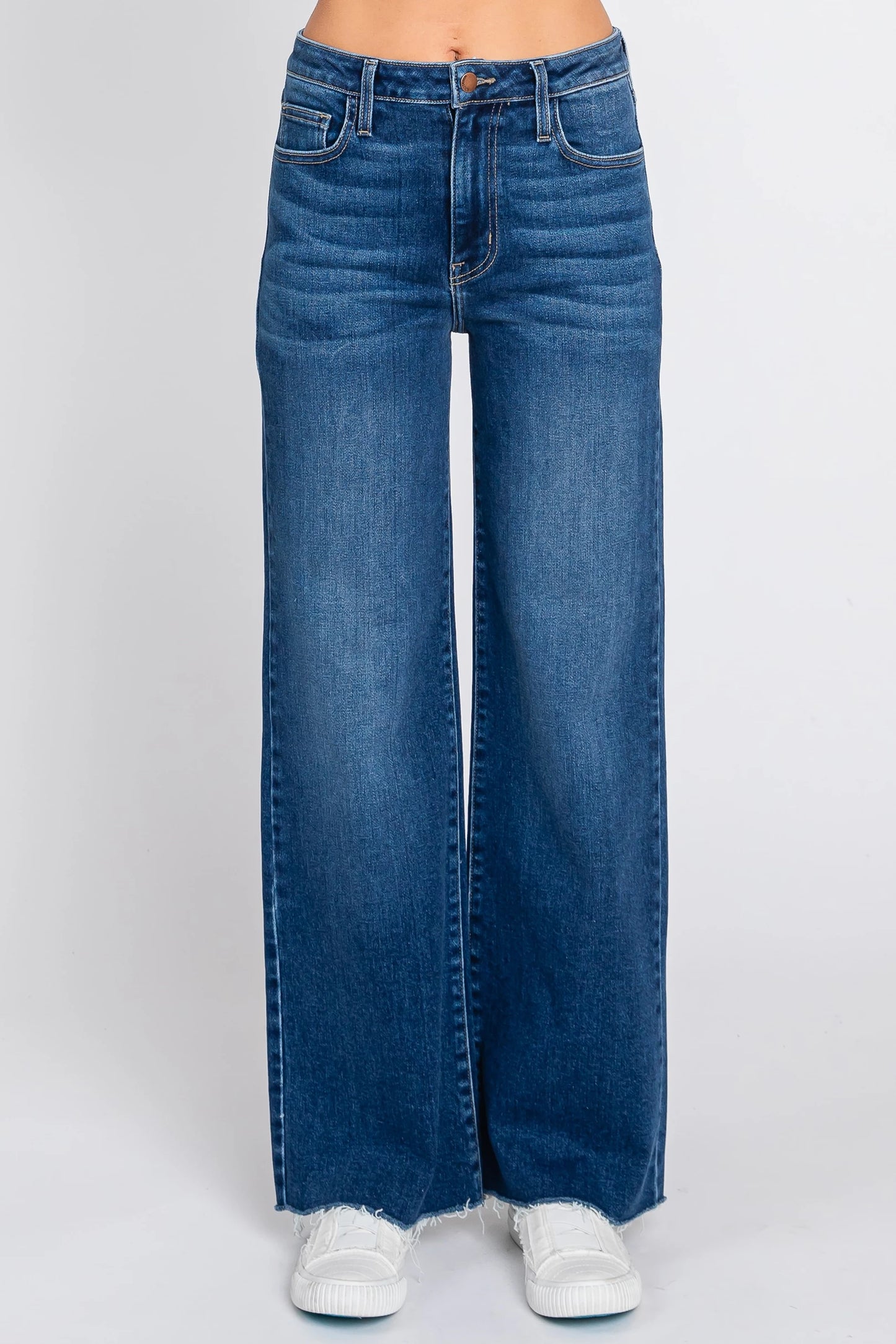 Paola A-Line Scissor Hem Wide Leg Jean by Letter to Juliet