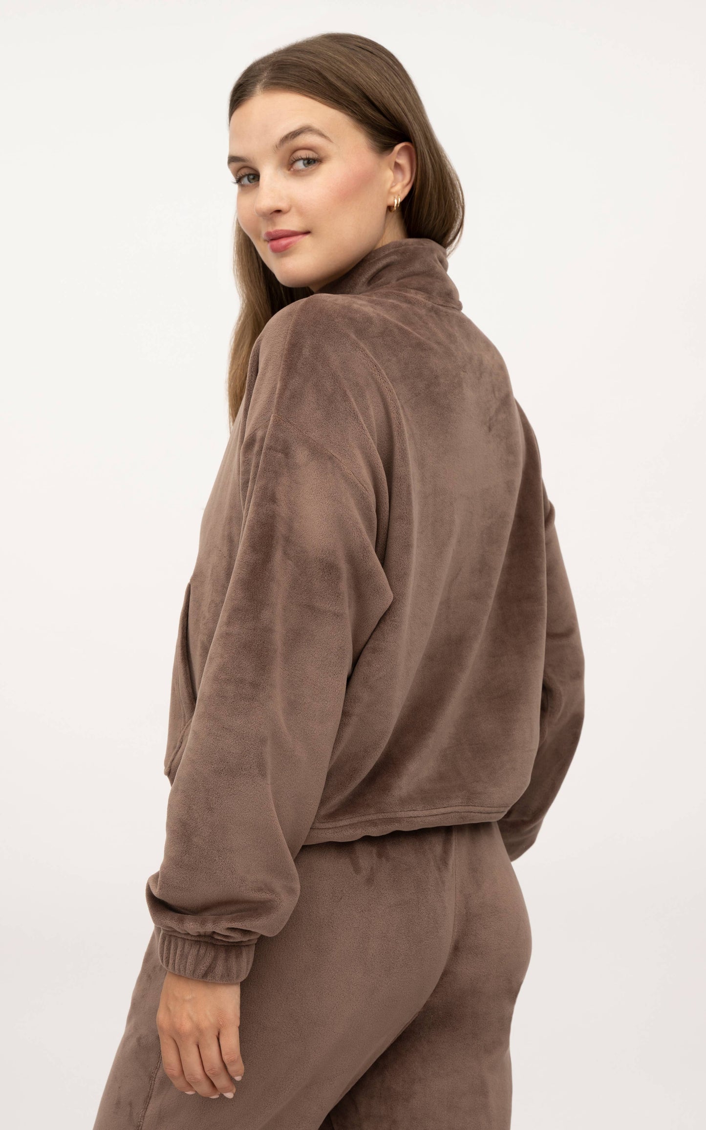 Marissa Double Butter Half Zip Pullover Jogger Set by 90 Degree by Reflex