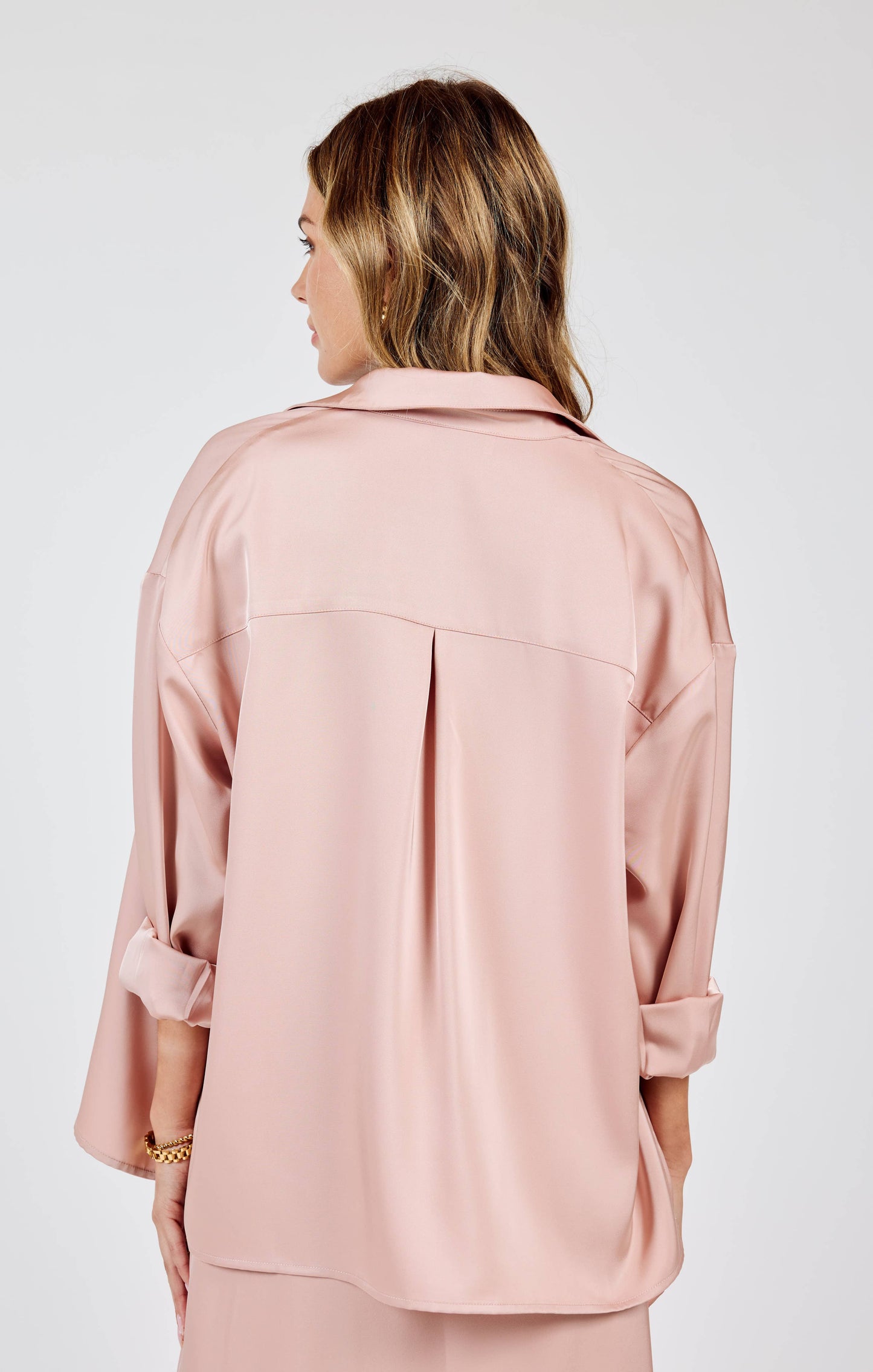 Mood Boost Button Up Shirt in Rose