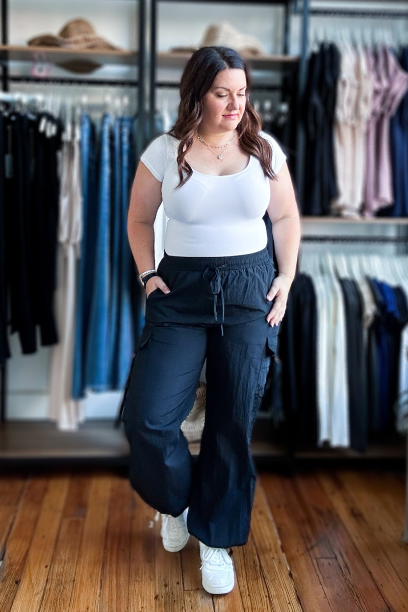 The Ellie Cargo Pant in Black