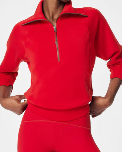 SPANX® AIRESSENTIALS HALF ZIP in Red