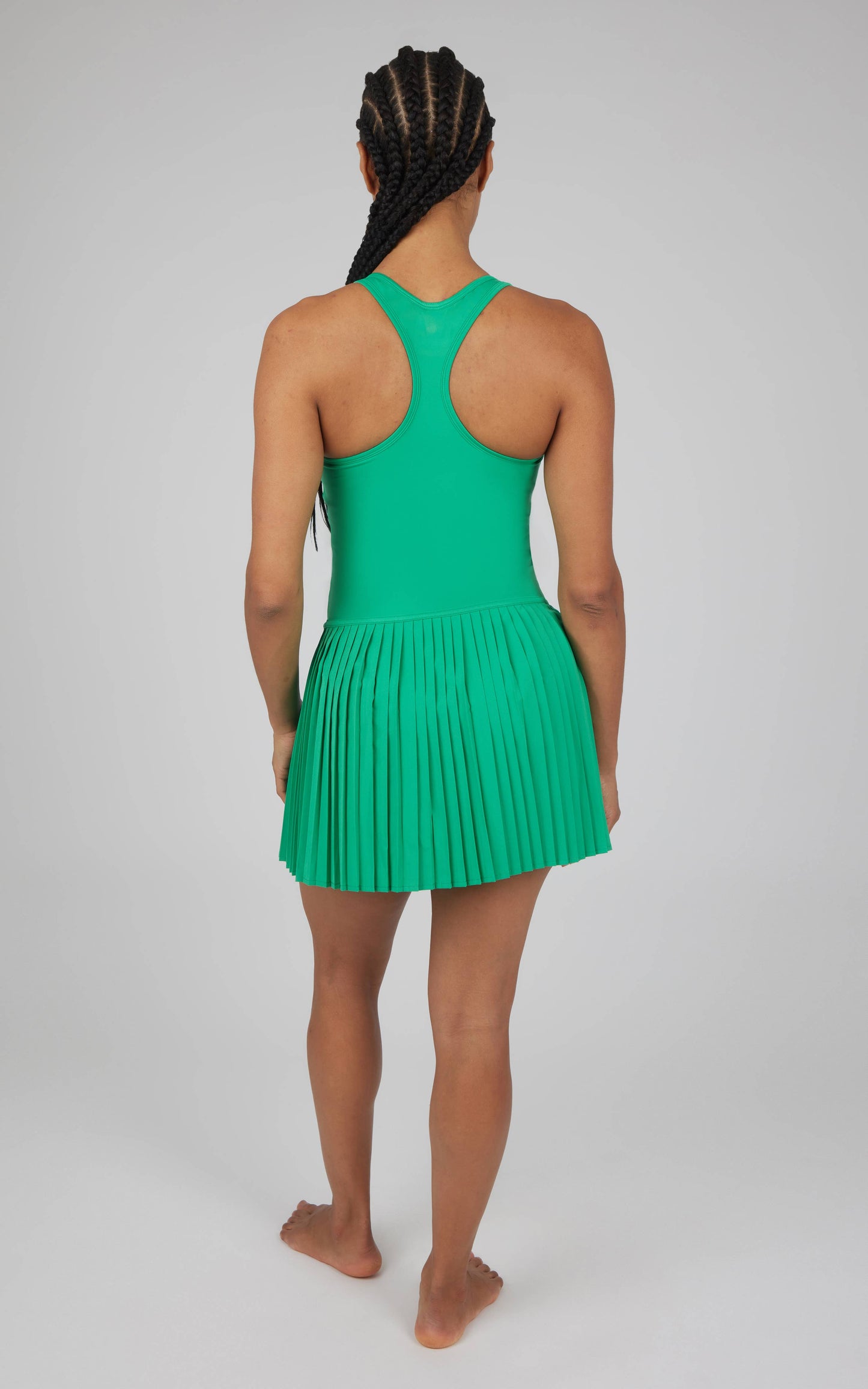 Lux Racer Back Athletic Dress in Emerald