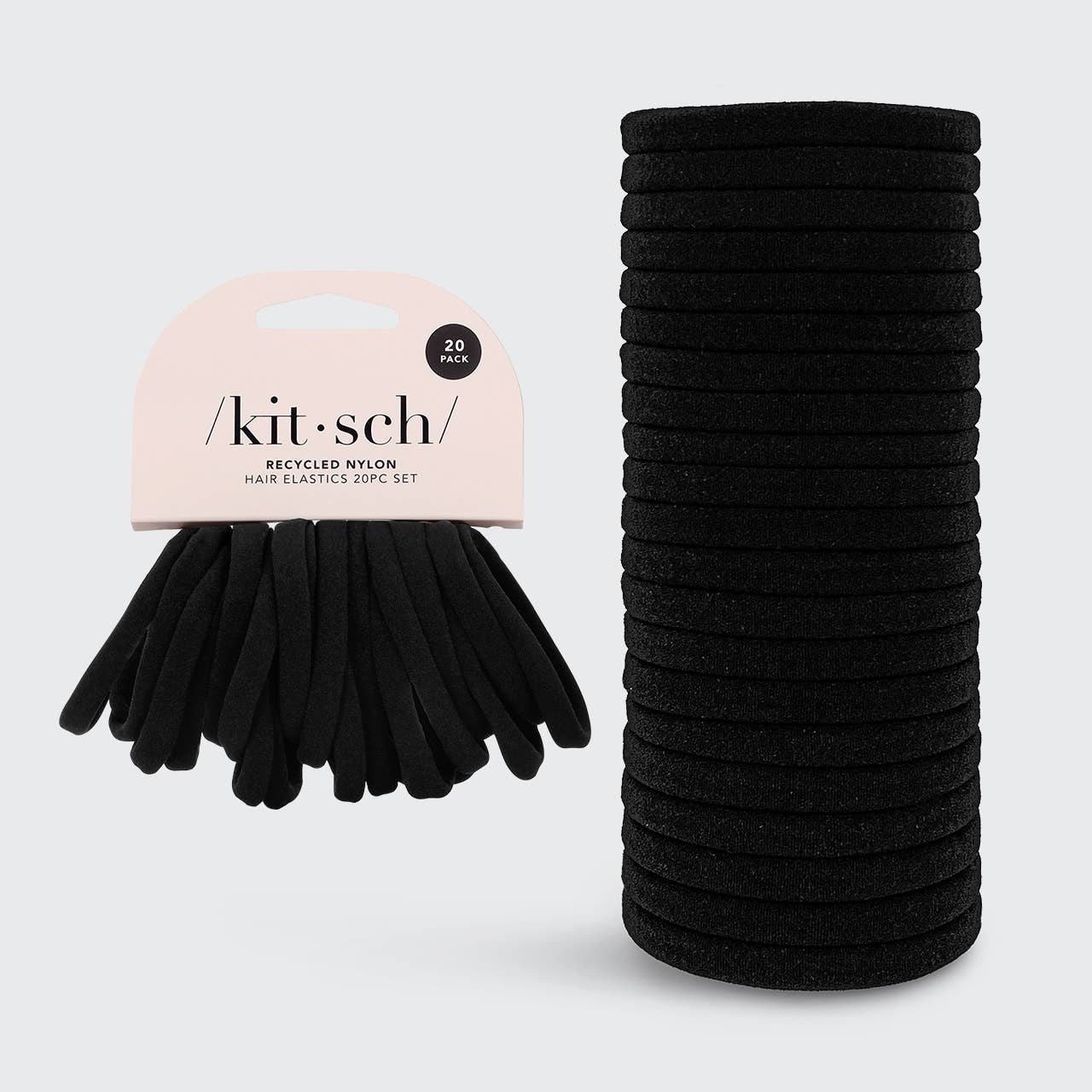 Eco-Friendly Nylon Elastics 20pc set - Black by KITSCH