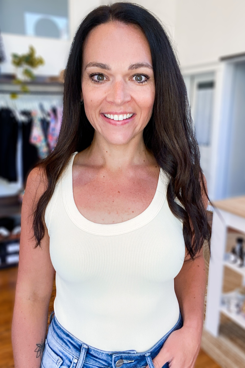 NikiBiki - Reversible Ribbed Tank - Tender Peach