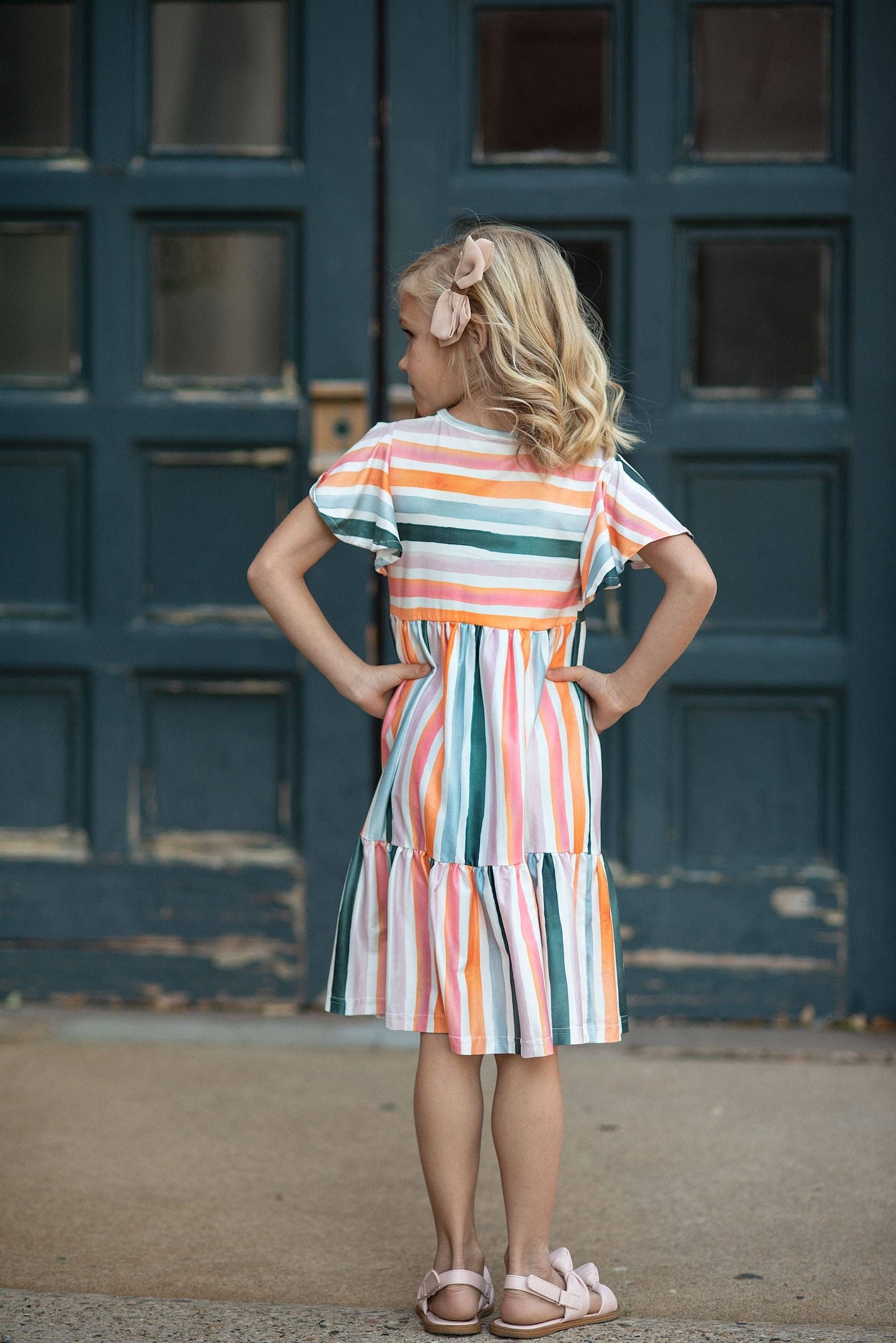 The CeCe Rainbow Stripe Dress