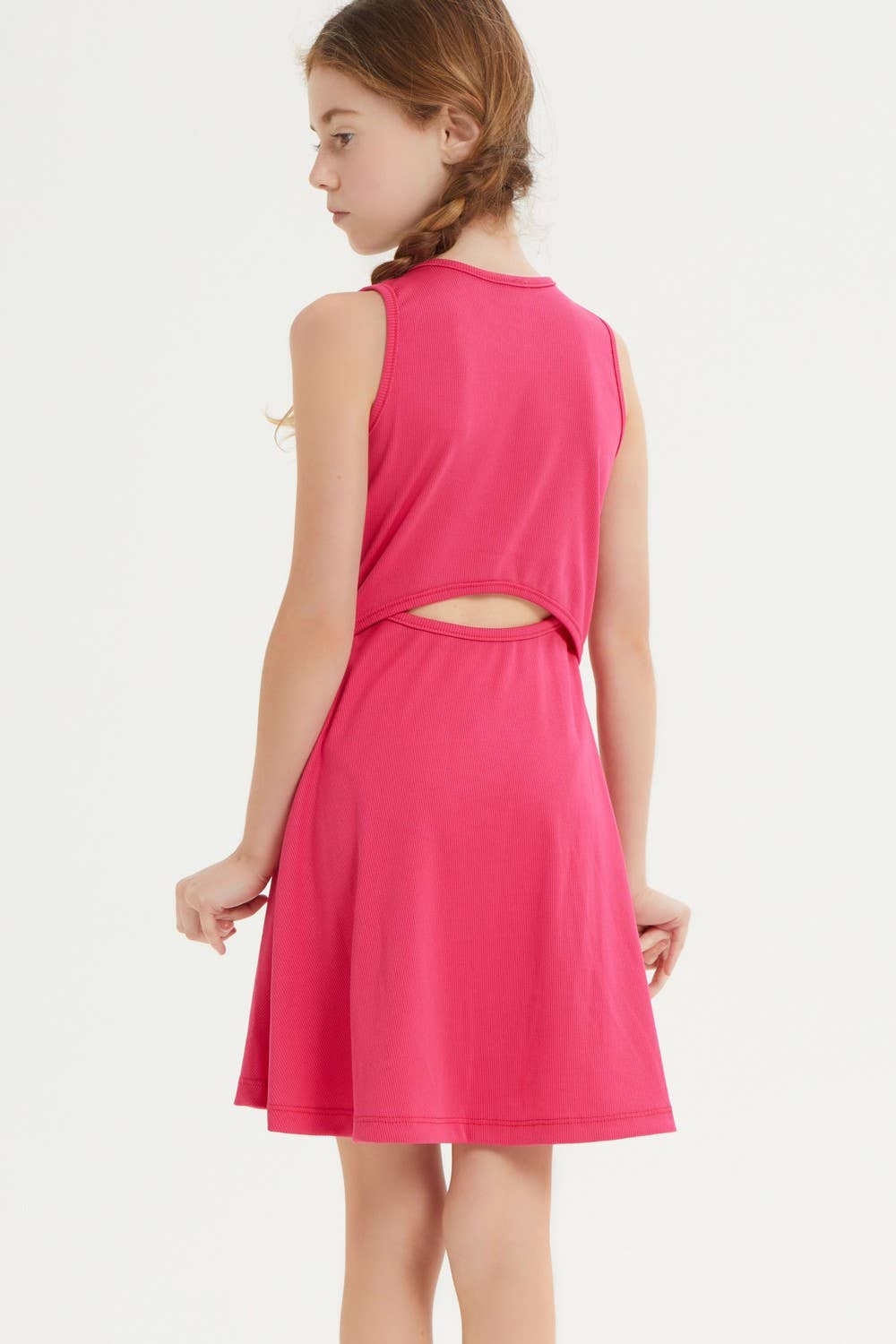 The Ruby Flare Dress in Hot Pink