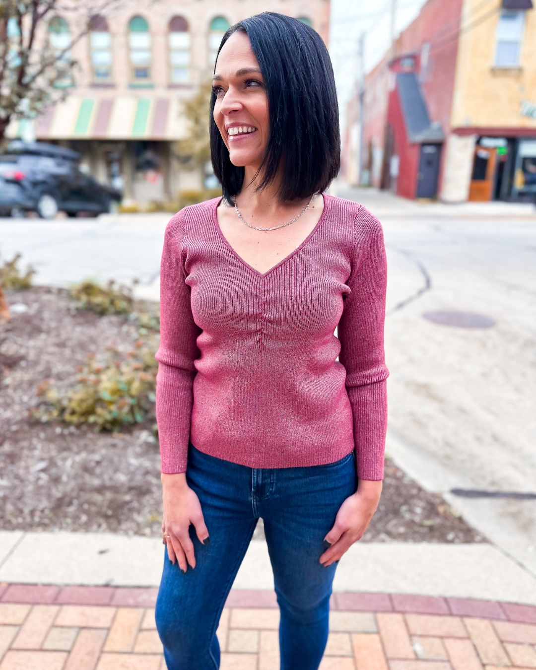 The Everlee Top in Cranberry