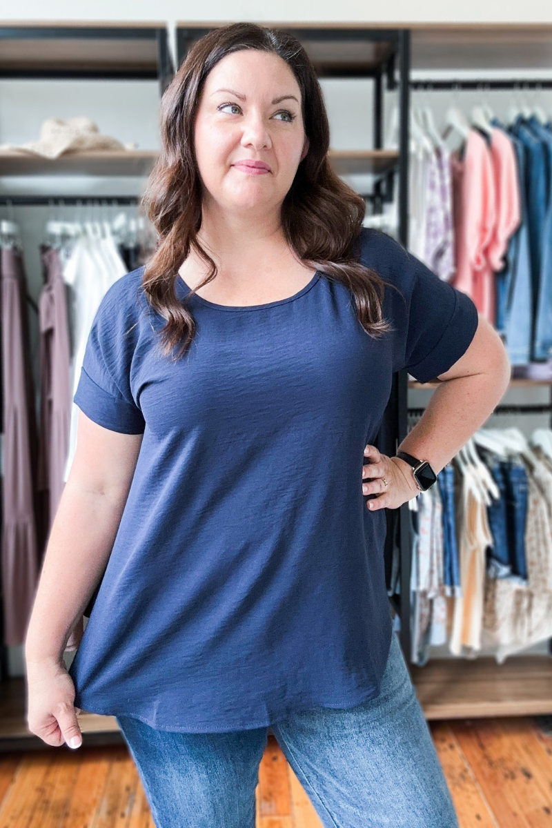 Lydia Top in Navy