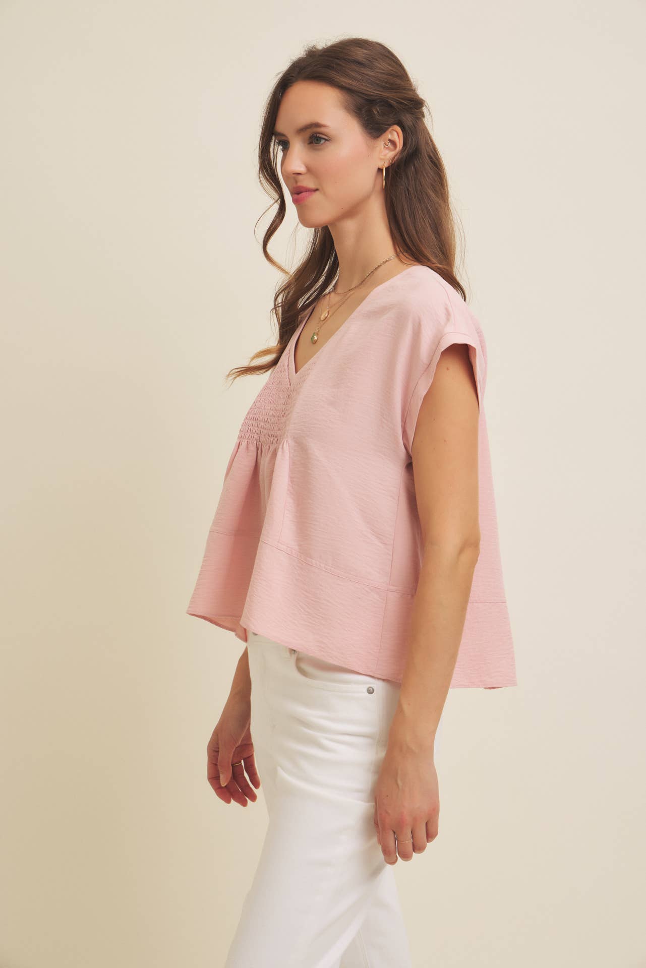 Ava Top in Blush Pink