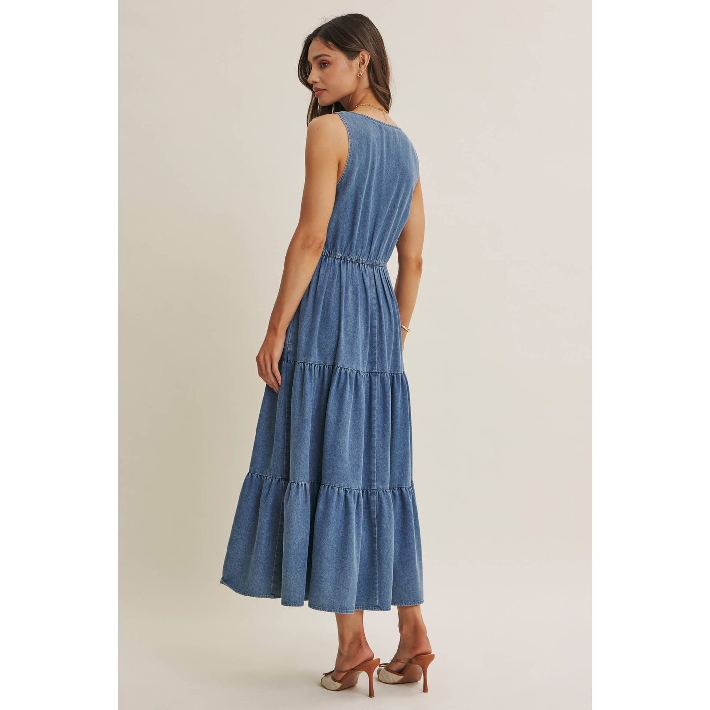 Denim Tiered Dress