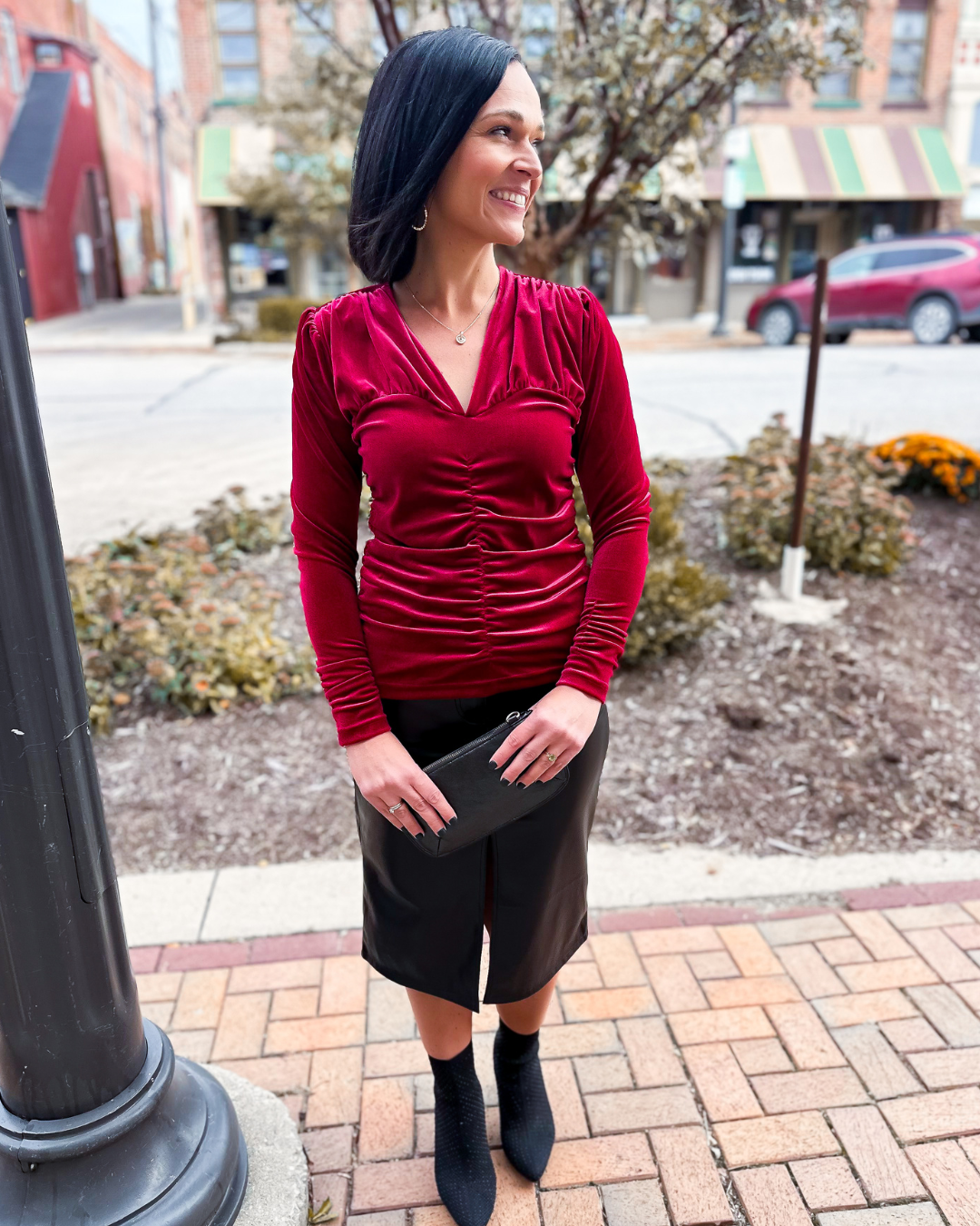 Charlotte Top in Cranberry