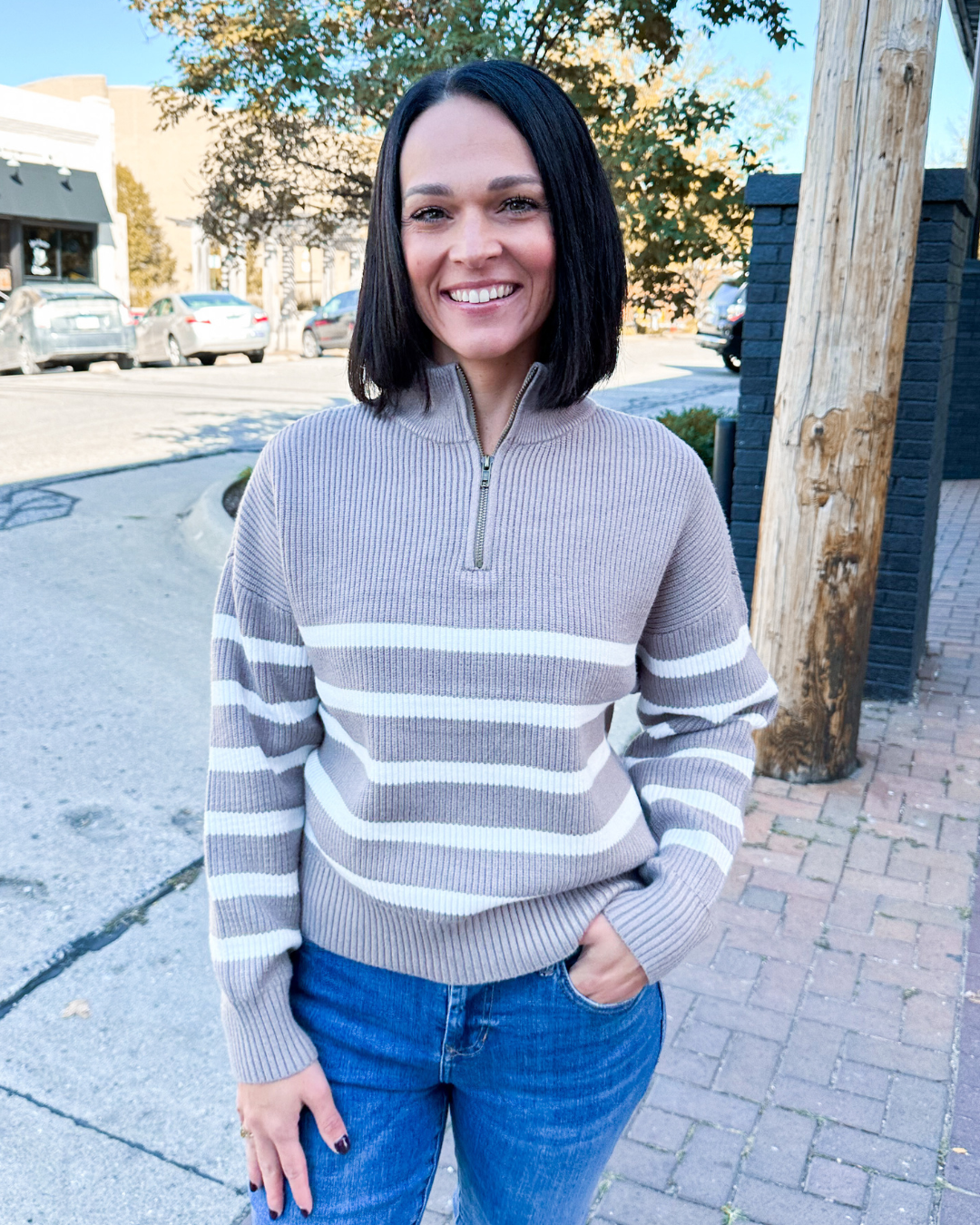 Reece Pullover in Taupe