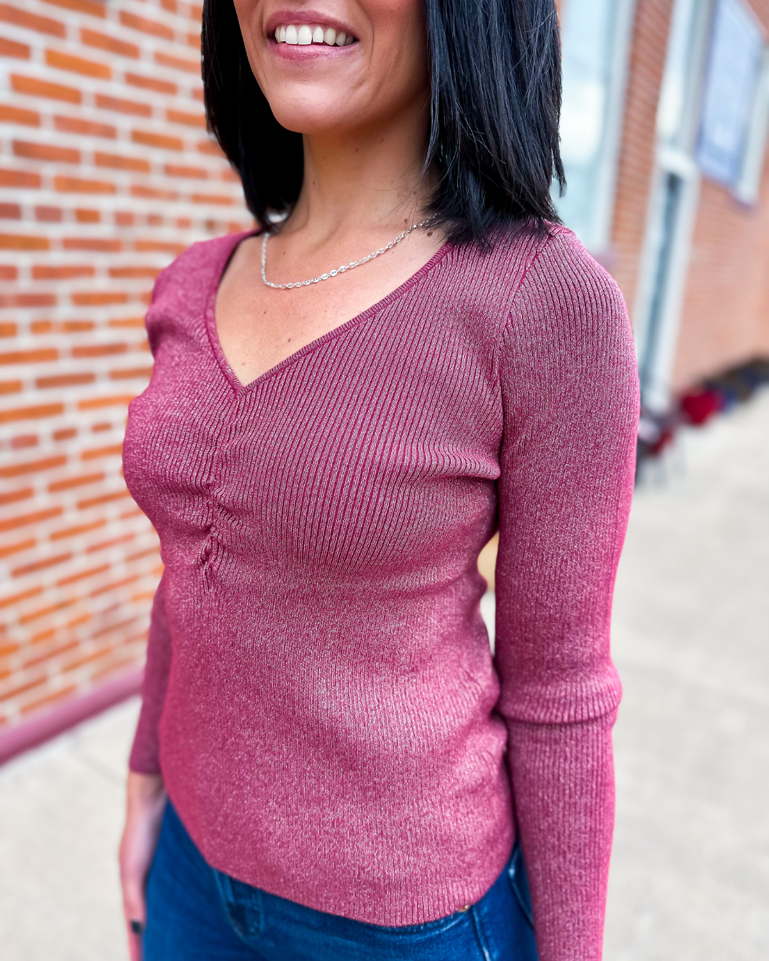 The Everlee Top in Cranberry