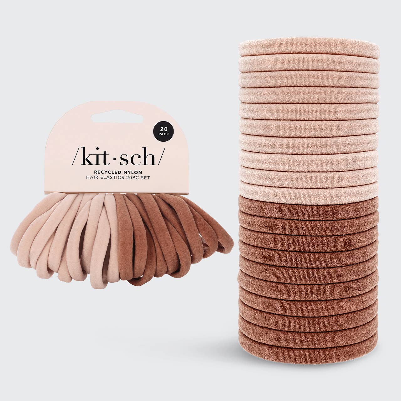 Eco-Friendly Nylon Elastics 20pc set - Blush by KITSCH