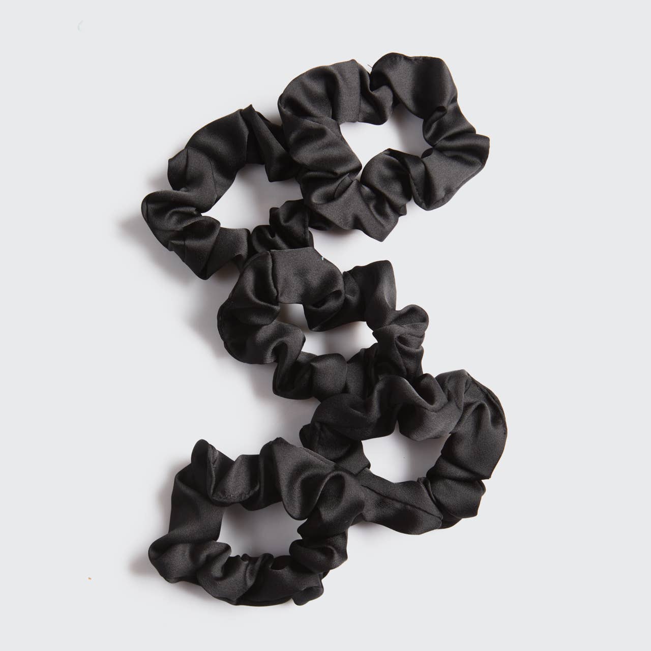 Satin Sleep Scrunchies 5pc - Black by KITSCH