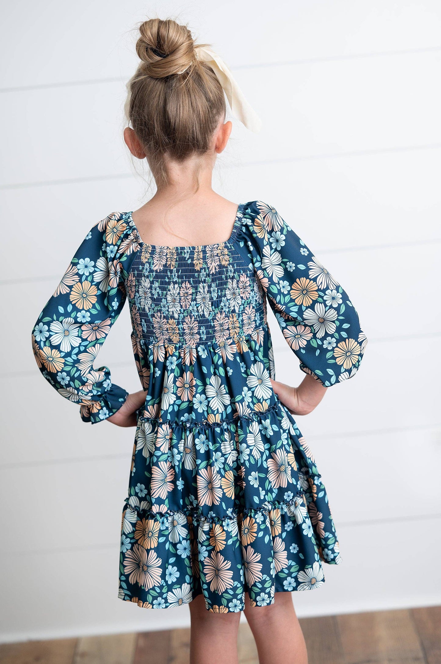 Girls Grace Floral Tiered Dress by Oopsie Daisy