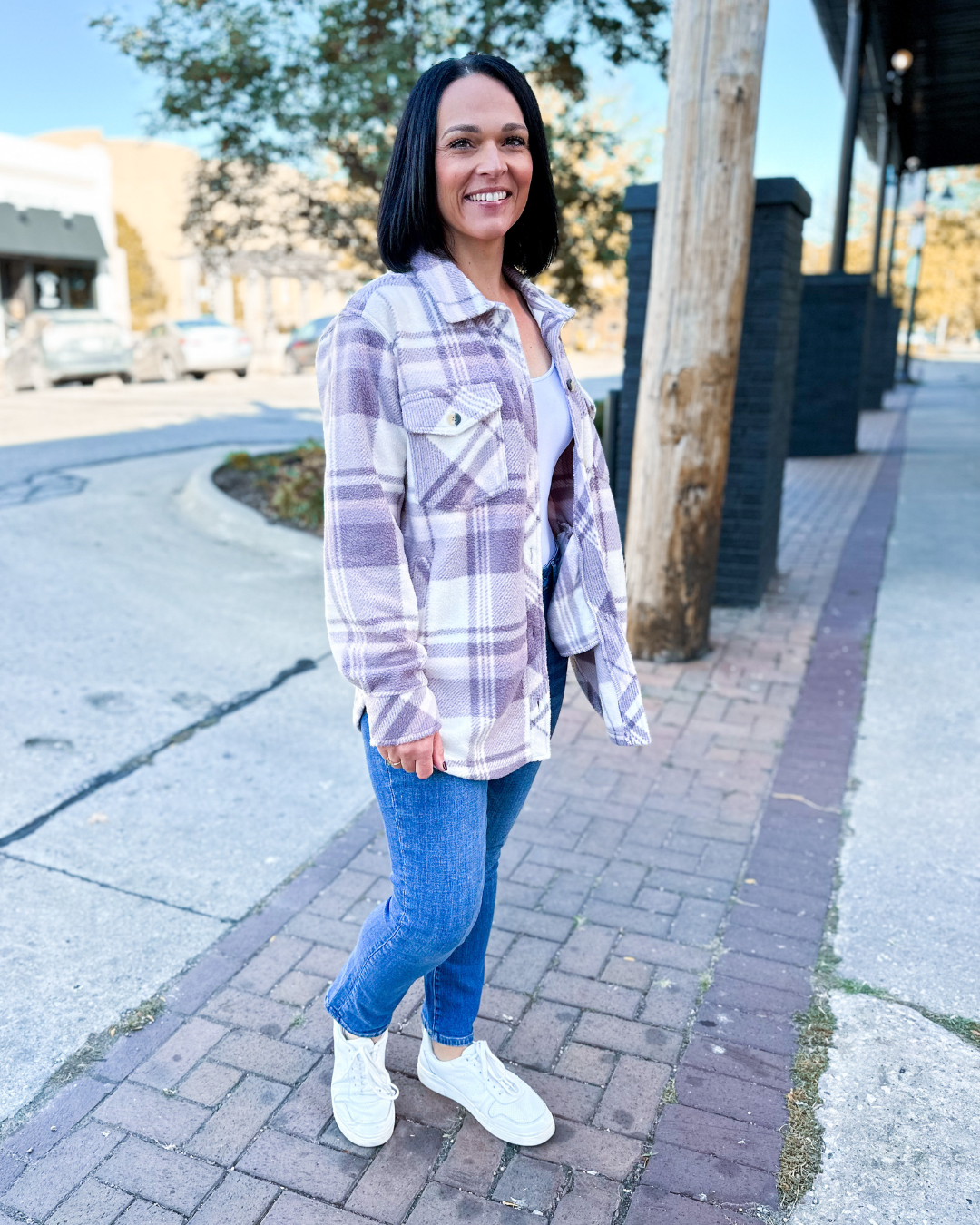 Canyon Shacket in plum