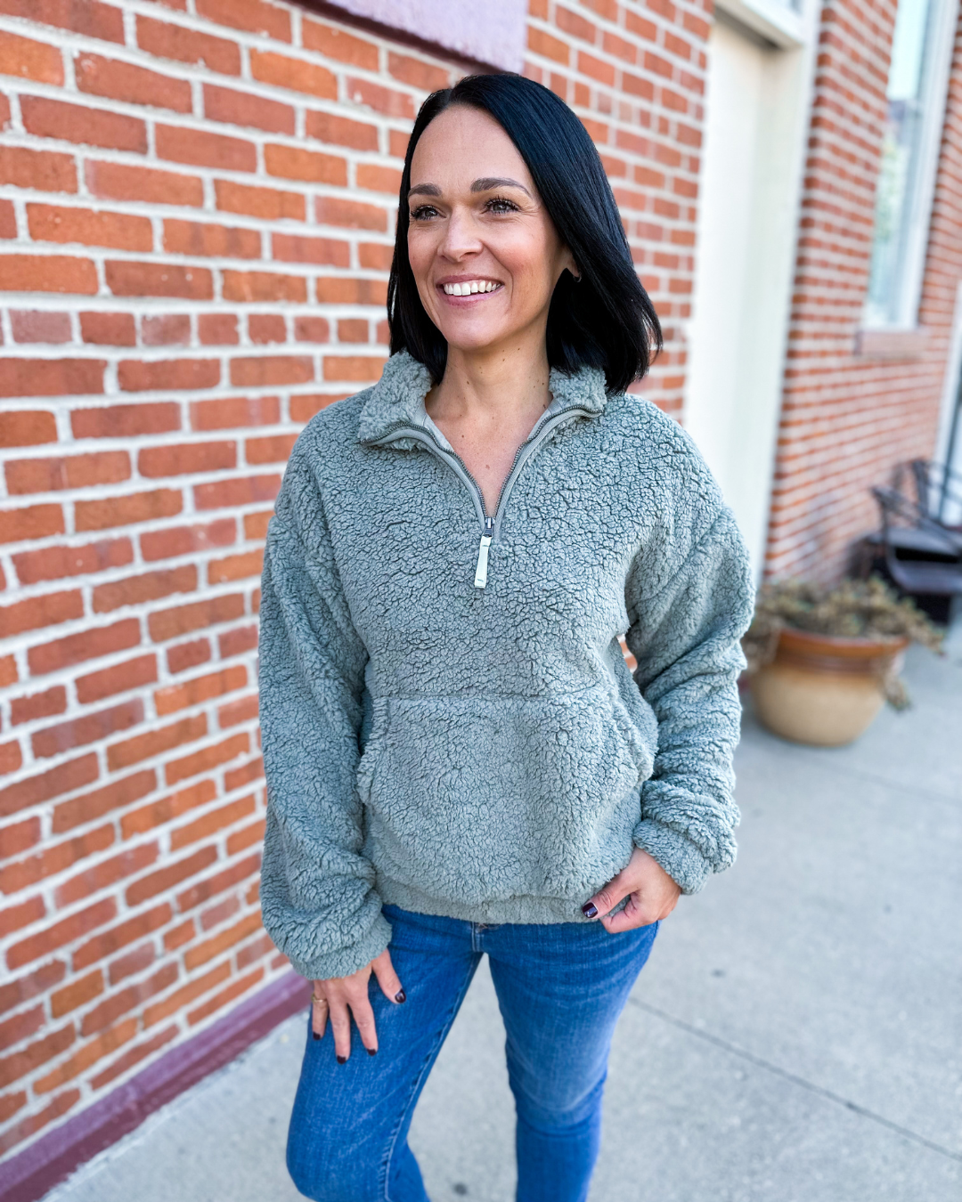 Iris Pullover in Sage Green