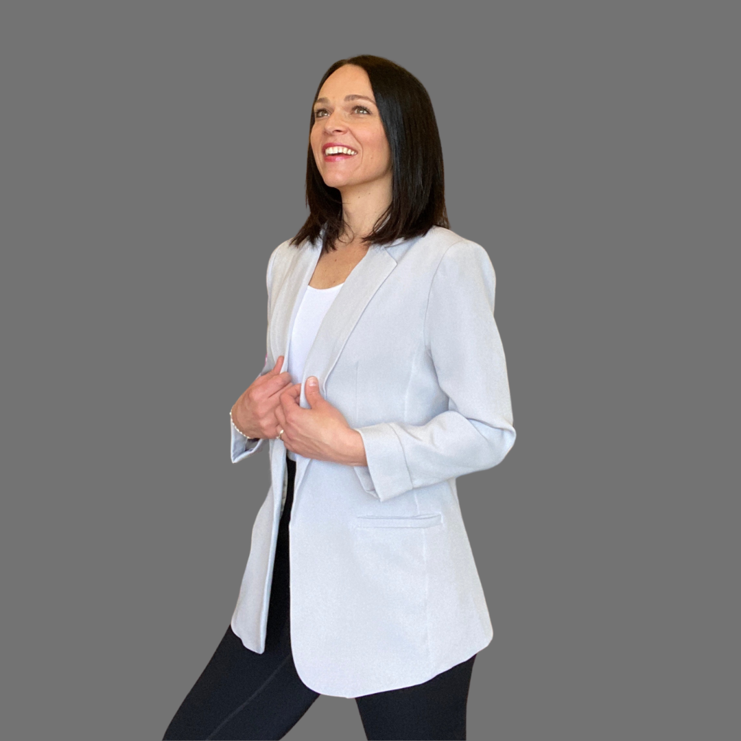 oversized blazer gray