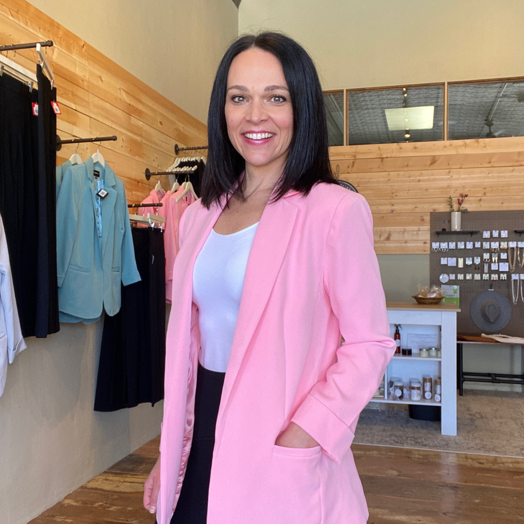 oversized blazer pink