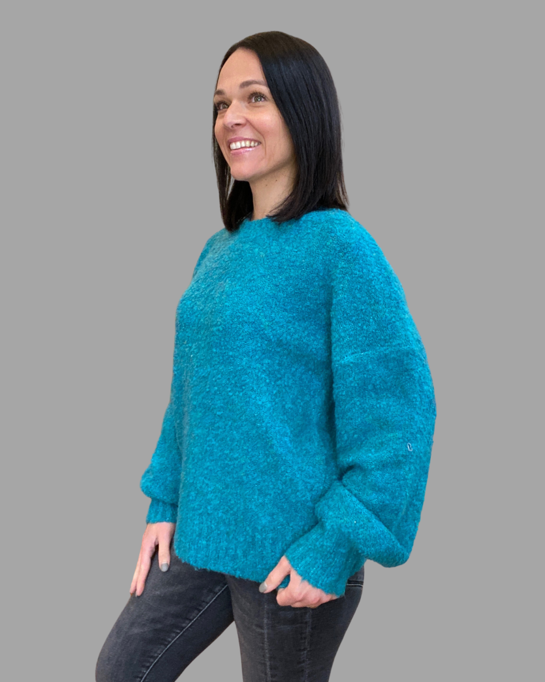 The Evie Sweater in Sea Foam