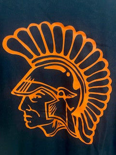 Fairfield Black and Orange Trojan Adult Tee