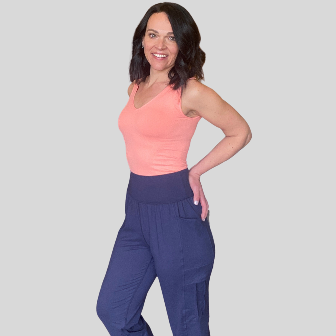 butter joggers in navy