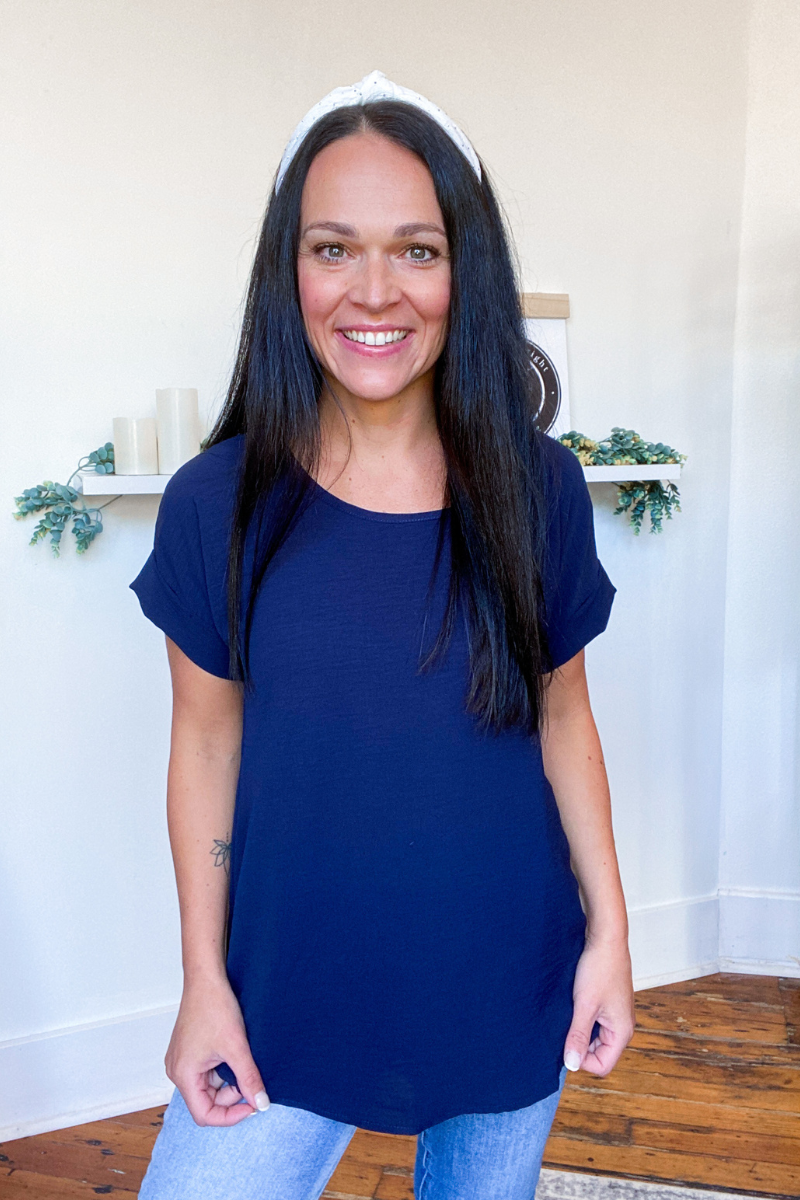 Lydia Top in Navy