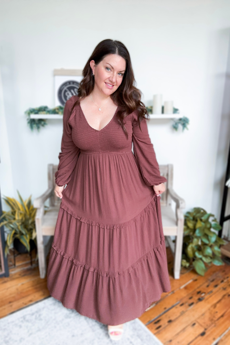 The Savanna Maxi Dress - Mocha