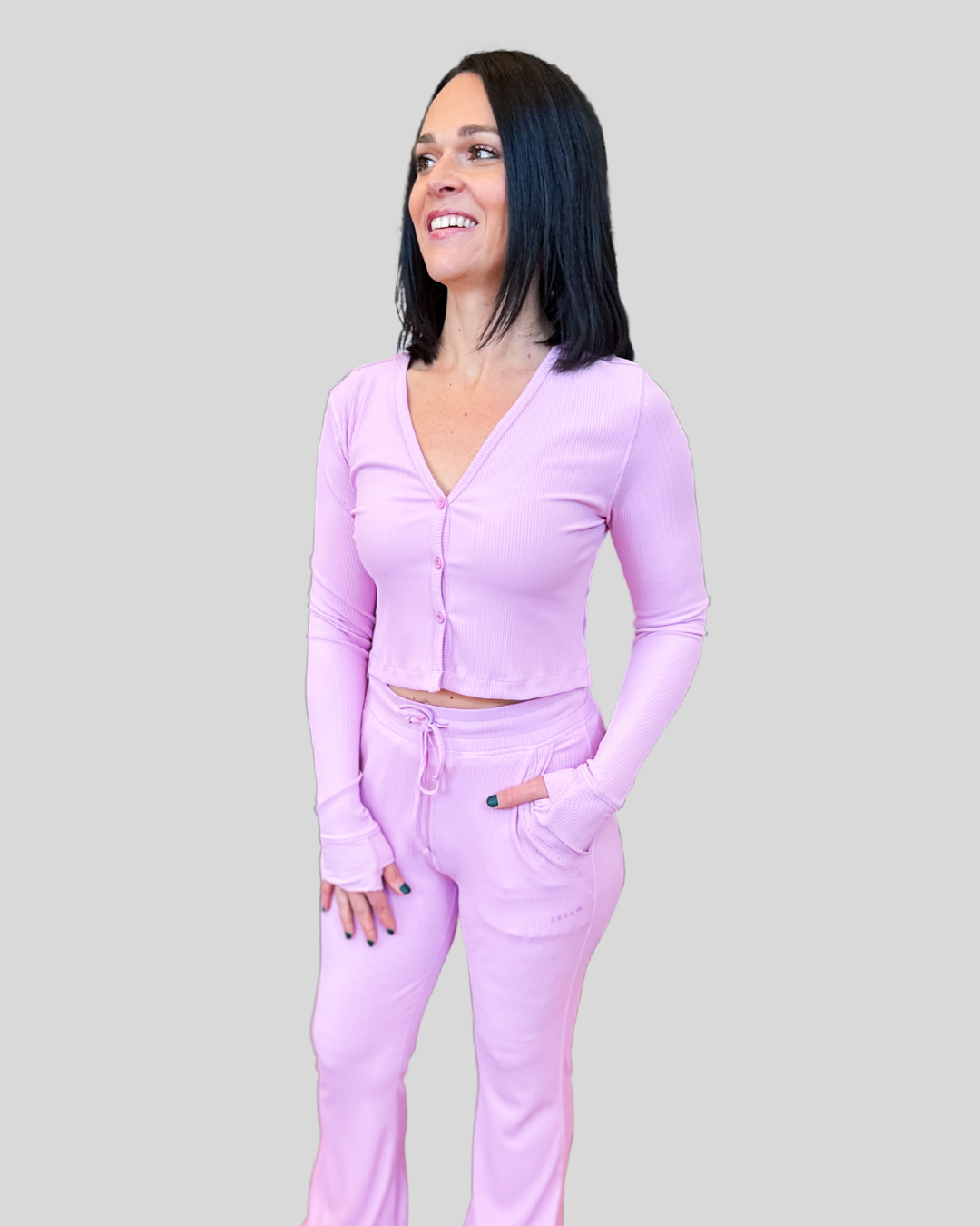 Sky Cardigan in Pink by Cream Yoga