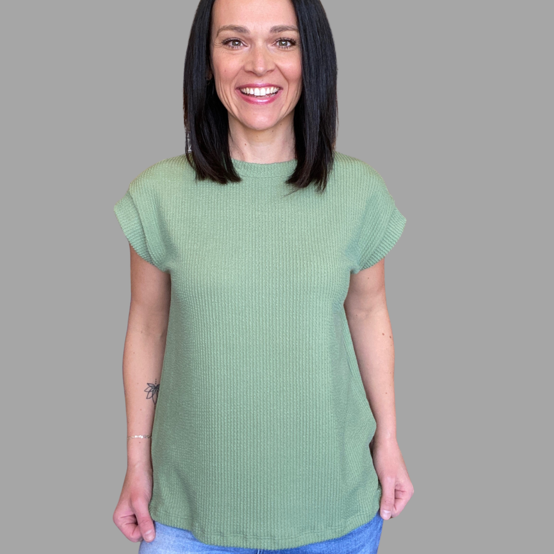 Sarah Top in Dark Green
