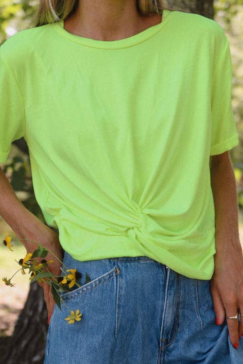 neon crew neck tee