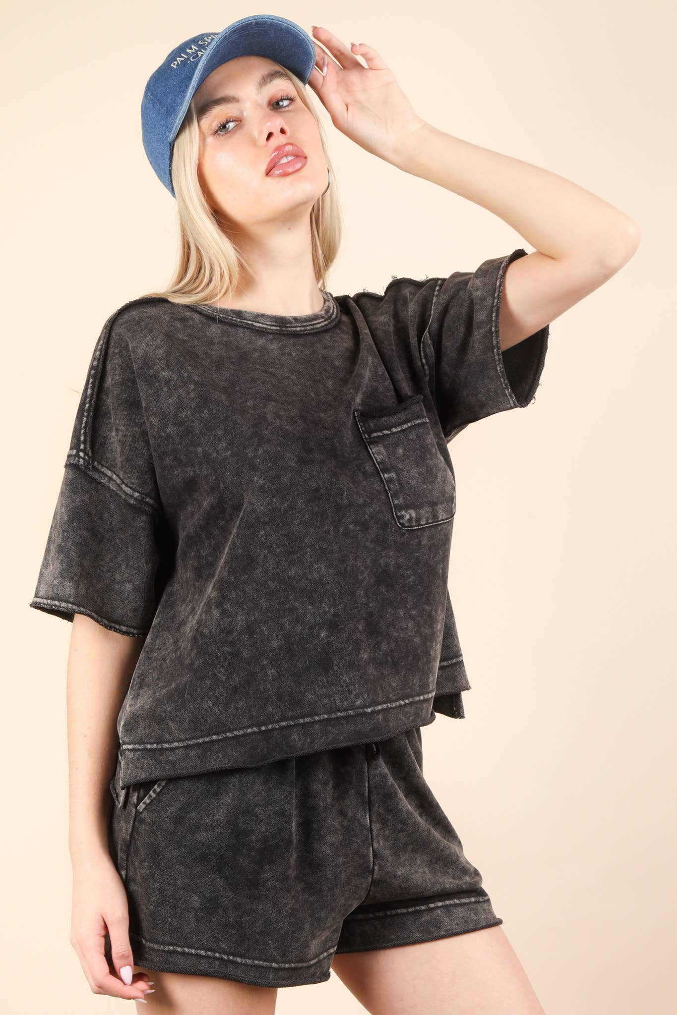 Jackie Top & Shorts Set in Black