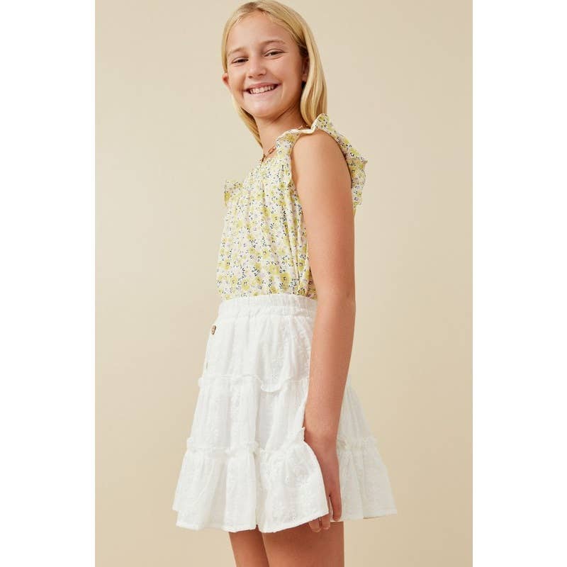 The Jackie Girls Smocked Tank