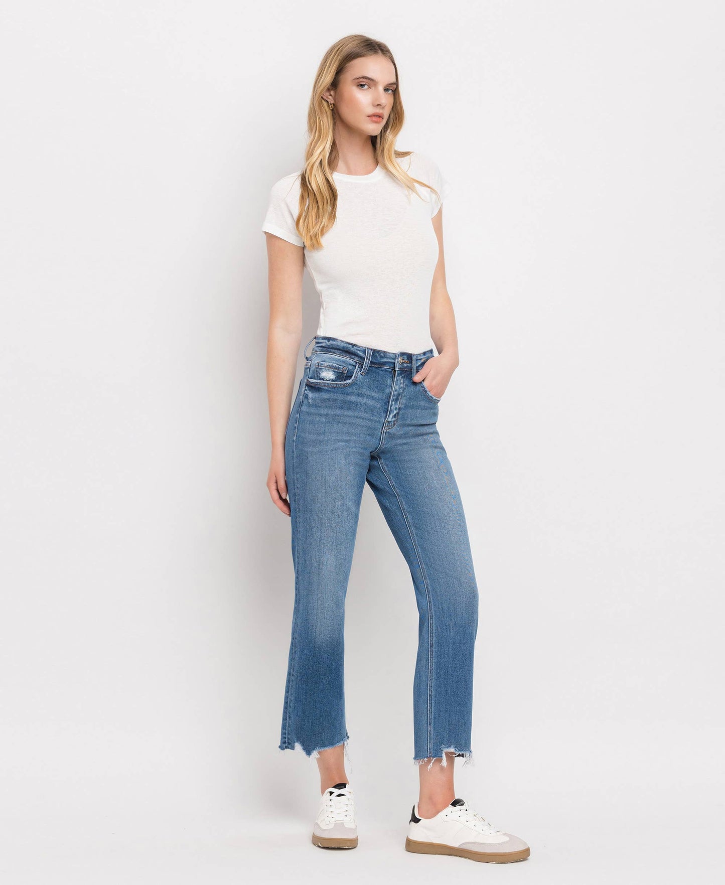 High Rise Regular Straight Jeans by Vervet