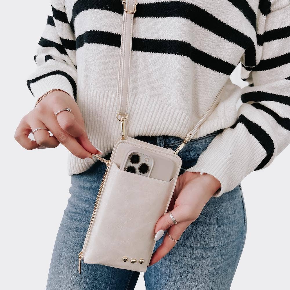 Freya Phone Bag in Cream
