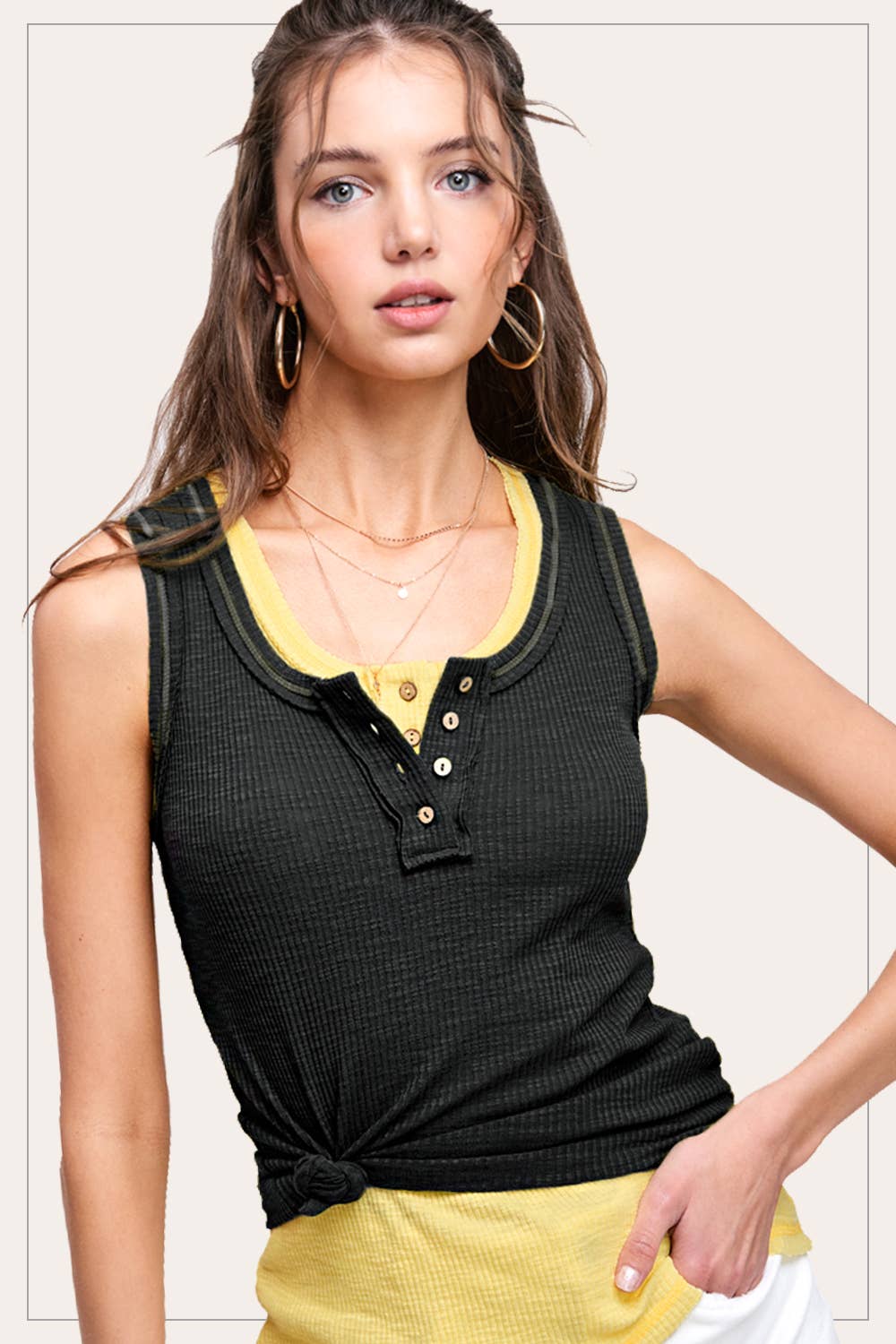 Tessa Tank Top in Black