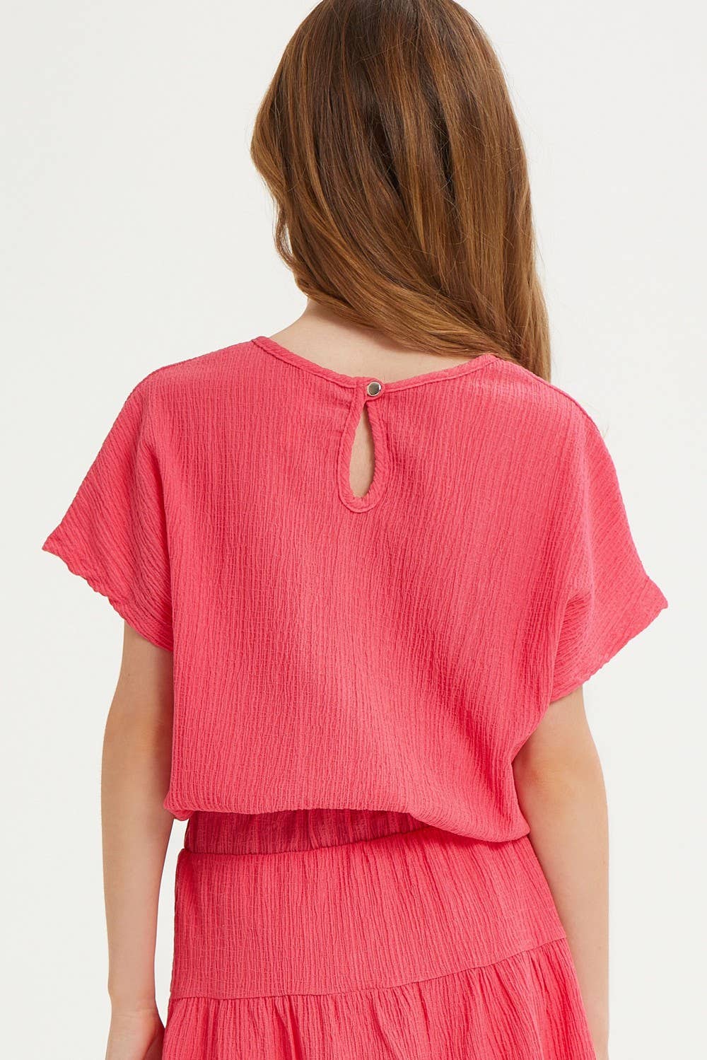 The Addison Top in Hot Pink
