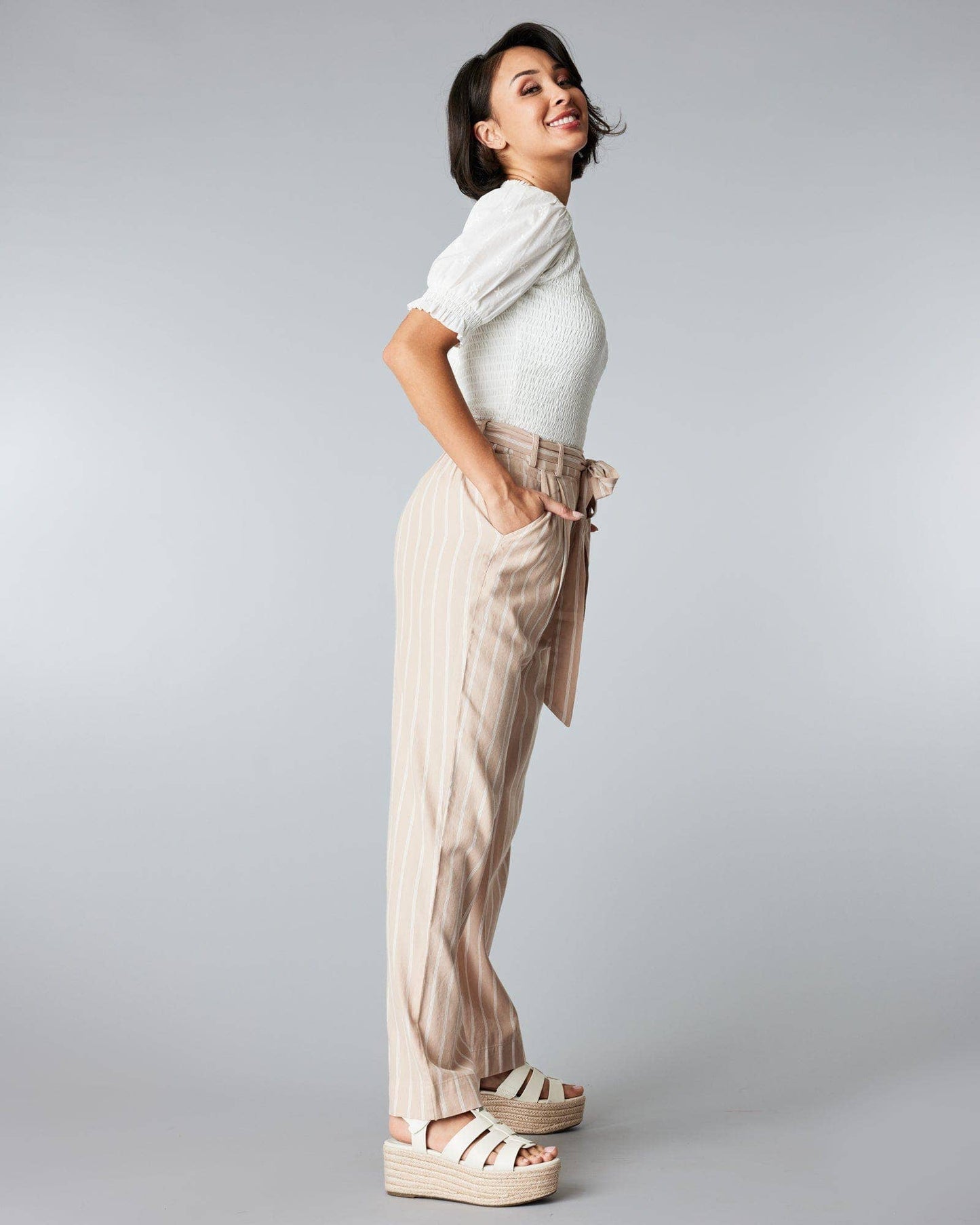 Lexi Trouser in Warm Taupe