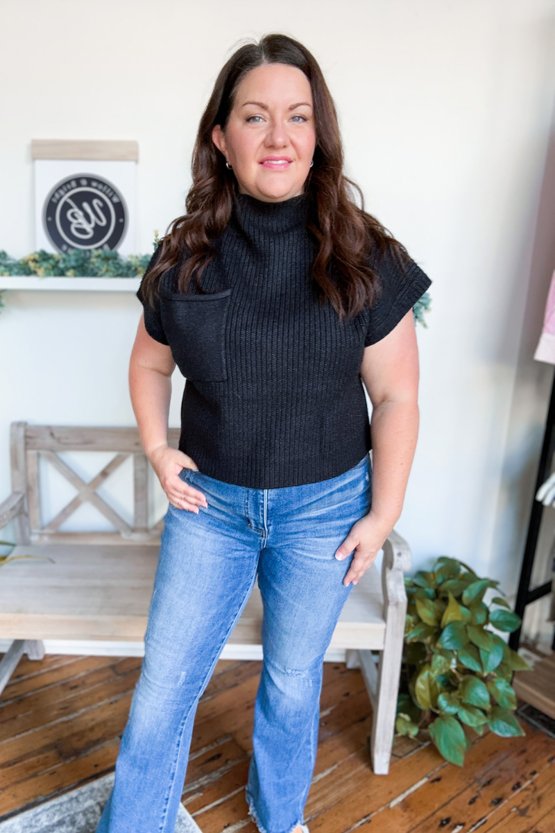 Quinn Mock Neck Knit Top
