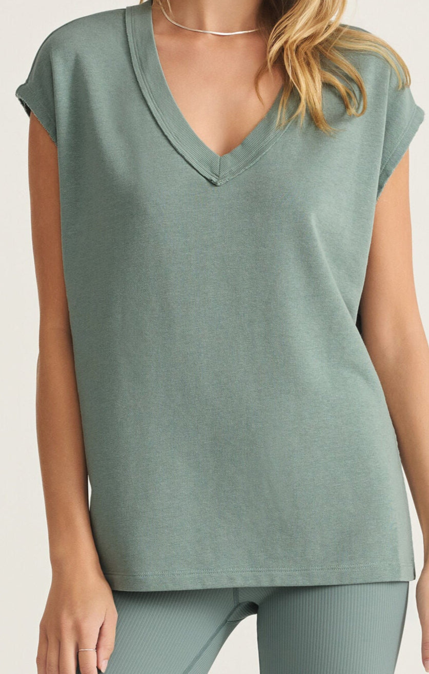 On The Weekends Top in Marine Mist by Z Supply